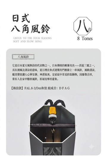 Hluru魯儒日式八音八角風鈴 祈福安寧