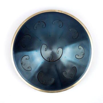 Rav Vast Indigo drum, tongue drum, drum tongues, steel tongue drum handpan
